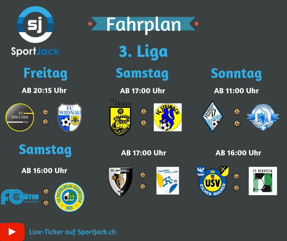 Fahrplan, 3. Liga  SportJack.ch